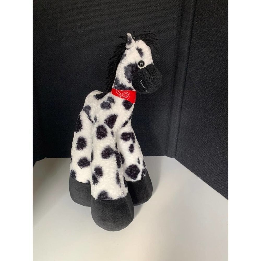 Black white funny feet horse